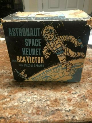 Vintage Rca Victor Space Astronaut Helmet And Record