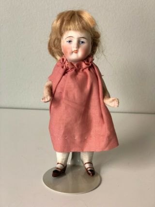 Antique Bisque Miniature 4.  5 " Mignonette Doll Marked 130