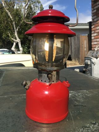 Vintage Red Coleman Lantern 200A Dated March 1969 with Box 3