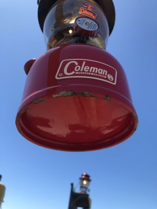 Vintage Red Coleman Lantern 200A Dated March 1969 with Box 5