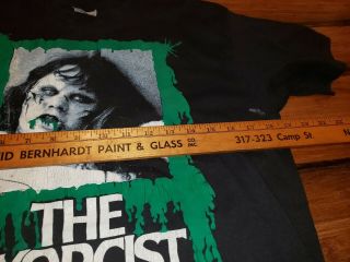 Vintage 80s The Exorcist T - Shirt Size L Black Tee Blair Horror Movie Punk 6