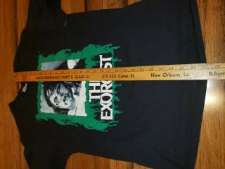 Vintage 80s The Exorcist T - Shirt Size L Black Tee Blair Horror Movie Punk 7