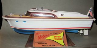 The Meteor By Rel Vintage Battery Powered Boat -