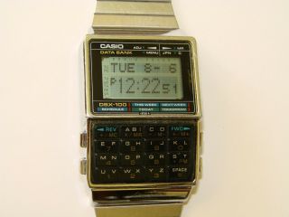 Casio Dbx - 100 Vintage Data - Bank Telememo 100 Watch Qw - 261 Rare 1985 Japan