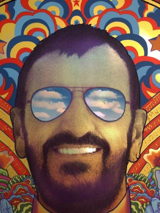EMEK Ultra Rare Ringo Starr FOIL 25/25 The Beatles Poster 2018 S/N 6