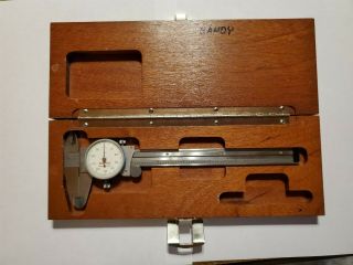 Vintage Starrett No 120 White Dial,  Stainless Caliper 6 Inch Made In Usa
