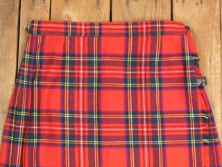 Vintage D.  McArthur of Scotland Pure Wool Tartan Plaid Kilt Skirt Sz.  18 2