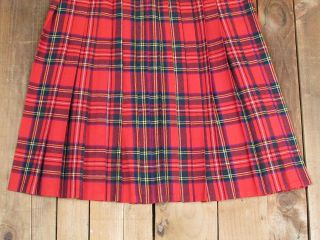 Vintage D.  McArthur of Scotland Pure Wool Tartan Plaid Kilt Skirt Sz.  18 8
