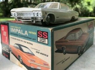 Rare Vintage Amt 3 - N - 1 1965 Chevrolet Impala Ss Sport.  See Thru Hood