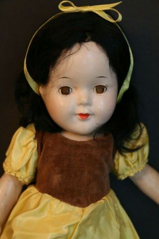 Vintage Madame Alexander Snow White Doll Compo 13 " Tagged Costume