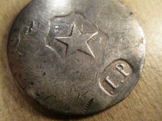 (1859) Chile Silver 1 Peso,  Copiapo War w/ Spain,  Star 1P,  Rare 2
