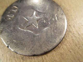 (1859) Chile Silver 1 Peso,  Copiapo War w/ Spain,  Star 1P,  Rare 3