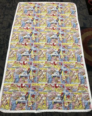 Vintage Masters of the Universe She - Ra He - Man Comic Strip Blanket Quilt 70x42 4