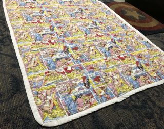 Vintage Masters of the Universe She - Ra He - Man Comic Strip Blanket Quilt 70x42 6