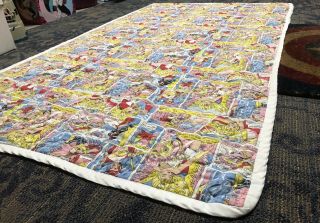 Vintage Masters of the Universe She - Ra He - Man Comic Strip Blanket Quilt 70x42 8