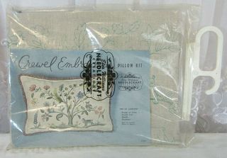 Vtg Elsa Williams Crewel Embroidery Tree Of Enchantment Pillow Kit Kc206 Nos