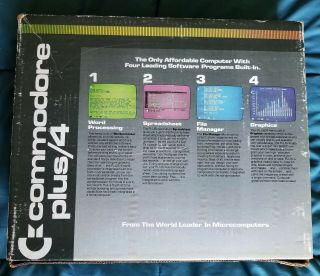 Vintage Commodore Plus/4 Computer w/original box,  packaging & manuals. 3