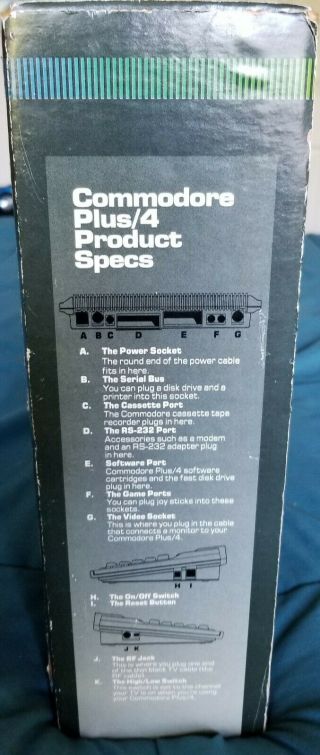 Vintage Commodore Plus/4 Computer w/original box,  packaging & manuals. 4