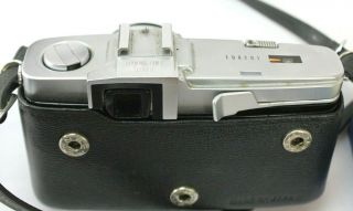 Vintage Olympus PEN F 35mm SLR Film Camera,  100mm Zoom Lens,  Flash,  Case 5