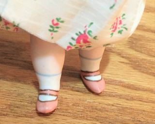 Antique ALL BISQUE German Girl Doll,  6 