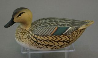 Miniature Gw Teal Duck Decoy Oliver Lawson The Duck House Rumbley Md C1960