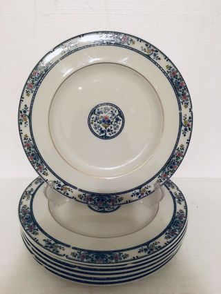Set Of 7 Vtg Royal Doulton Fine China Dinner Plates Tavistock Pattern Tc 1112
