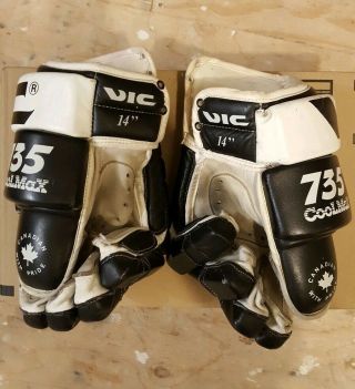 VIC 735 Leather Vintage Pro Hockey Gloves 14 