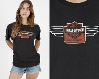 Vtg 80s Harley Davidson Motorcycles Biker Museum York Pa Dealer Tee T Shirt
