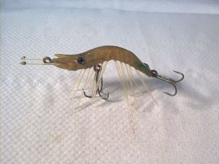 Vintage Old Plastic Fishing Lure Unknown Shrimp
