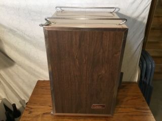 Vintage Coleman Convertible Cooler W/ Trays Made In Usa
