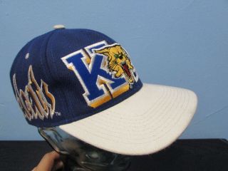 VINTAGE OFFICIAL NCAA KENTUCKY WILDCATS SNAPBACK HAT 1990 ' s WOOL ALL OVER LOGO 7