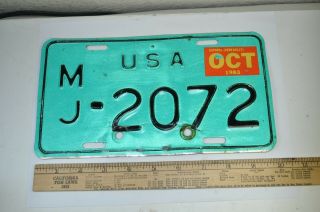 Vintage 1973 - 1983 Us Military Forces In Germany Usa License Plate - Mj 2072