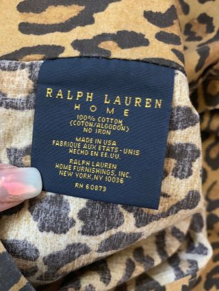 Vintage Ralph Lauren Aragon Leopard Full/Queen Size Duvet Cover Rare HTF 5