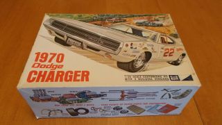 Vintage Mpc 1970 Dodge Charger Model Car Kit 770 - 200