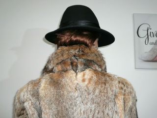 Vintage Real Fur Mink Sable Hue Jacket Coat Vison Рысь Lynx Craft Wear 10 - 12 - 14 6