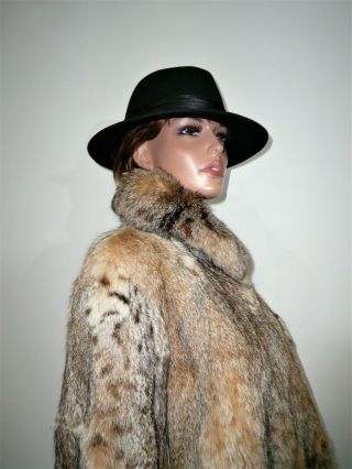 Vintage Real Fur Mink Sable Hue Jacket Coat Vison Рысь Lynx Craft Wear 10 - 12 - 14 7