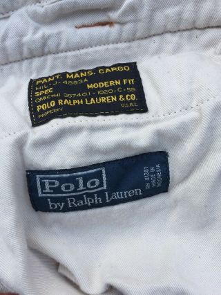 Mens Polo Ralph Lauren Vintage Orange Cargo Pants Paratrooper.  38/32 7