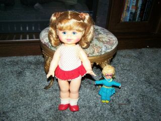 Vintage Mattel Talking Buffy & Her Mrs.  Beasley Tiny Doll Doll 8