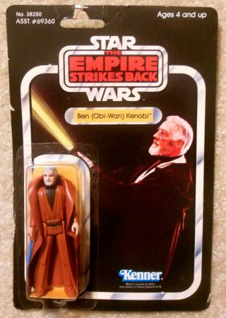 Vintage 1980s Star Wars - Ben (obi - Wan) Kenobi Figure Moc - Esb 41 - Back