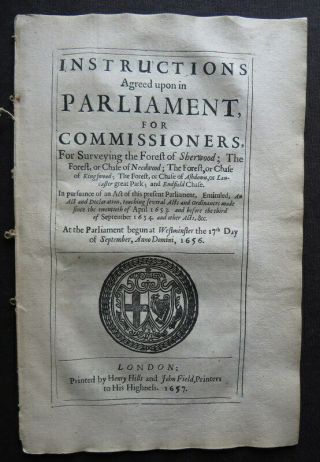 Rare COMMONWEALTH ACT 1657 CLAIM LAND Cromwell FOREST RIGHTS PARLIAMENT Timber 2