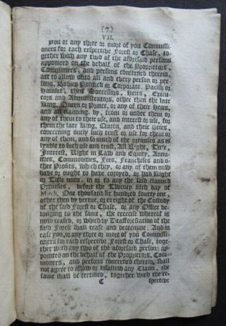 Rare COMMONWEALTH ACT 1657 CLAIM LAND Cromwell FOREST RIGHTS PARLIAMENT Timber 8