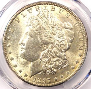 1897 - O Morgan Silver Dollar - Pcgs Au55 - Rare Date In Au55 - Near Ms/unc