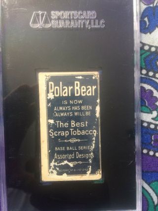 1909 T206 Christy Mathewson Dark Cap With Polar Bear Back - Rare - Sgc Authentic 2