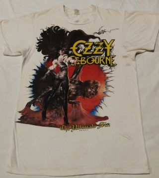 Ozzy Osbourne Vintage T - Shirt 1986 The Ultimate Sin Tour Size Lg