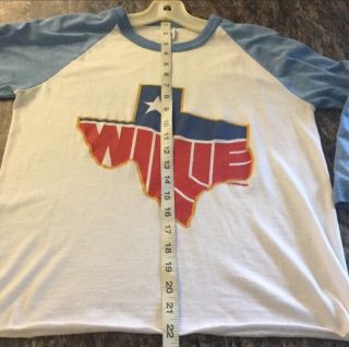 Vintage Unisex Willie Nelson Concert T - Shirt Size Medium 8