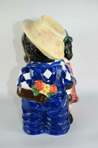 Vintage Black Americana Cookie Jar Ceramic Boy Girl African American Jay Imports 5