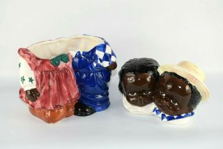 Vintage Black Americana Cookie Jar Ceramic Boy Girl African American Jay Imports 7