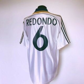 REDONDO 6 Real Madrid Vintage Adidas Home Football Shirt Jersey 1998/00 (XL) 8