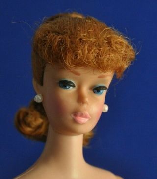 Stunning 1960s 7 Vintage Titan Red Ponytail Barbie Doll