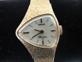 Vintage Ladies Seiko Rainbow Watch 11 - 8210 18 Gf Band Tops And Case